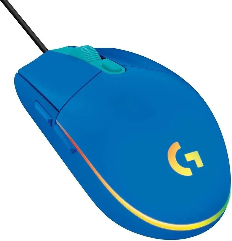 LOGITECH G203 LIGHTSYNC Corded o'yin sichqonchasi-moviy-USB