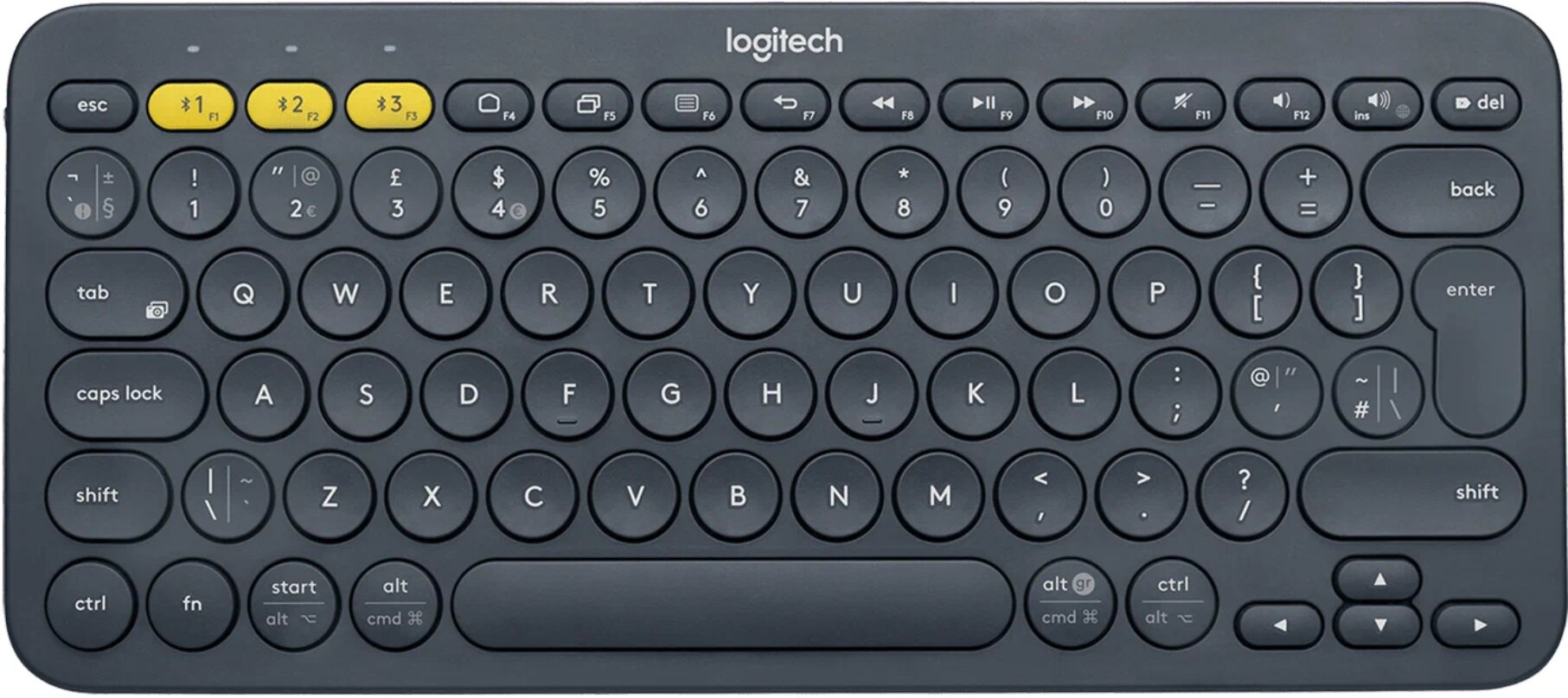 LOGITECH K380 Multi-Device Bluetooth Keyboard - DARK GREY - RUS