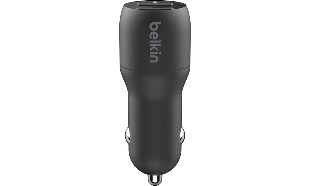 Автомобильное ЗУ Belkin Car Charger 24W Dual USB-A, USB-A - Lightning, 1m, black