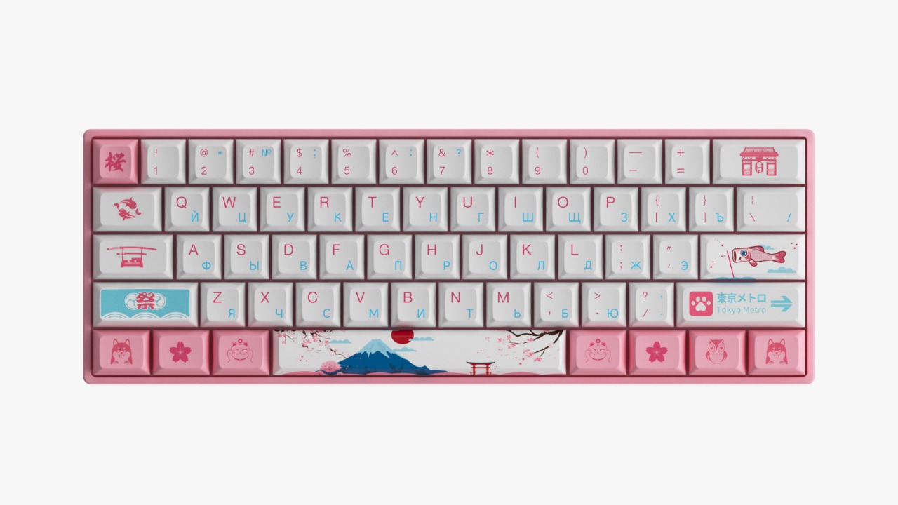 Клавиатура Akko 3061S World Tour Tokyo R2 RGB Hotswappable CS Jelly Pink RGB