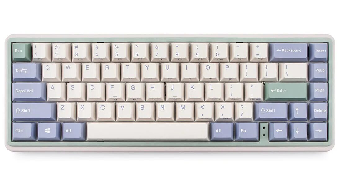Varmilo Minilo vxt67 Hot-SWAP Eucalyptus Gateron g Pro 2.0 Silver en klaviaturasi