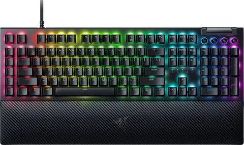 Клавиатура проводная Razer Keyboard mechanical BlackWidow V4 X 110key, Green Switch, USB-A, EN/RU, RGB, black