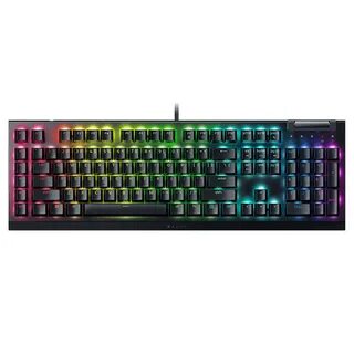 Клавиатура проводная Razer Keyboard mechanical BlackWidow V4 X 110key, Green Switch, USB-A, EN/RU, RGB, black