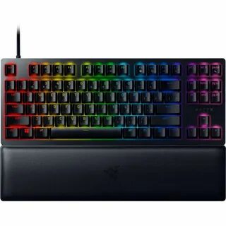 Клавиатура проводная Razer Keyboard mechanical Huntsman V2 TKL 87key, Purple Switch, USB-A, EN/RU, RGB, black