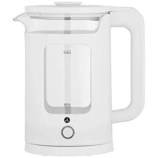 Электрочайник Ardesto EKL-T31GW 2л, 1500Вт, glass+plastic,white