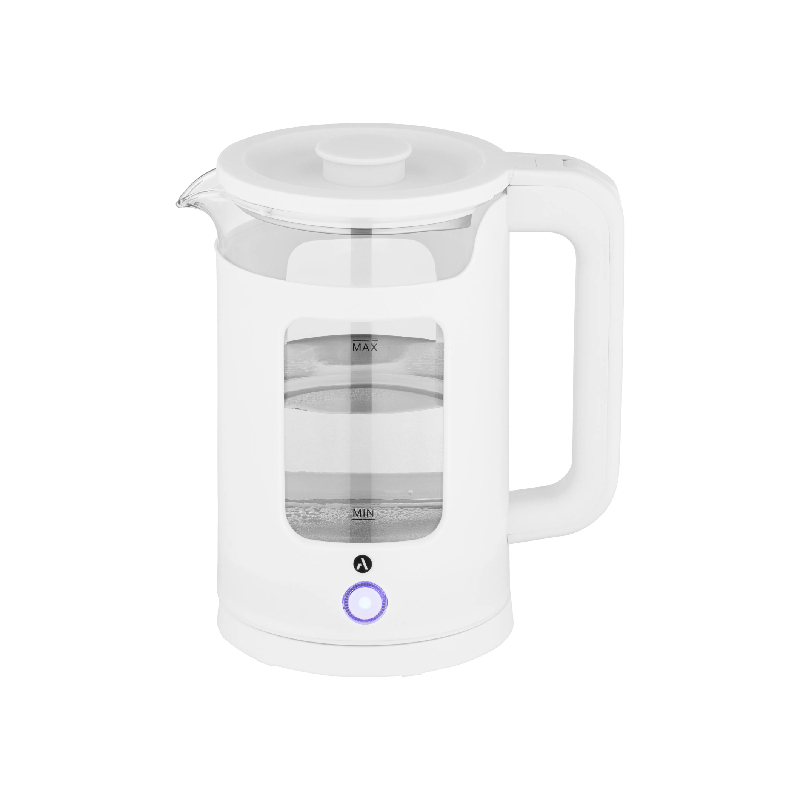 Электрочайник Ardesto EKL-T31GW 2л, 1500Вт, glass+plastic,white
