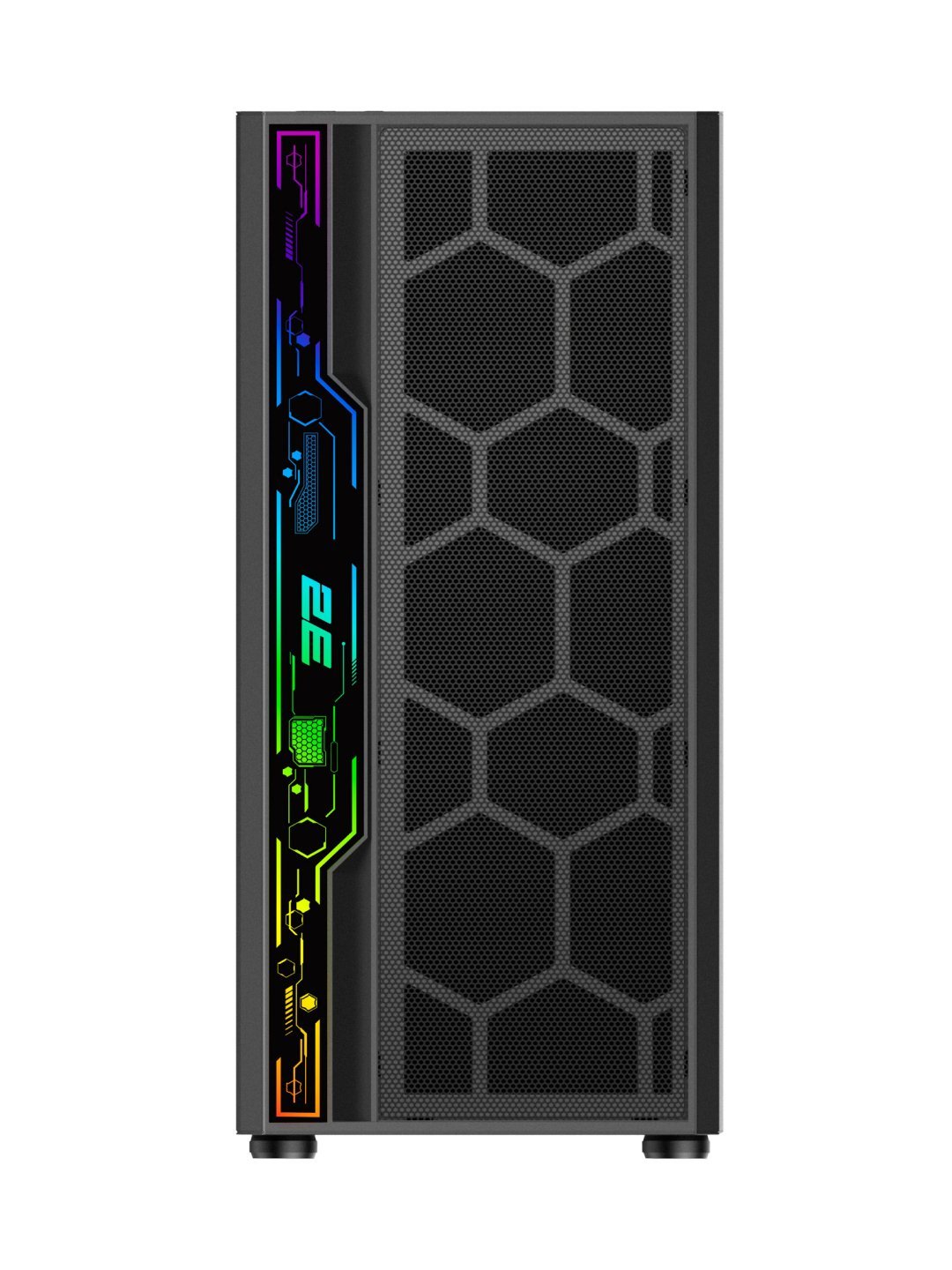Корпус ПК 2E GAMING SPERO (G2052) MidT,2xUSB2;0,1xUSB3;0, 1x120ARGB, RGB ribbon, glass (side panel), without PSU, black