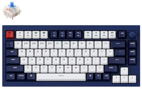 Клавиатура Keychron Q1 QMK, HotSwappable, Gateron Phantom Brown, RGB, Knob, Black