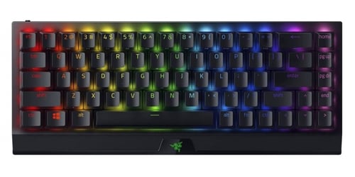 Klaviatura Razer BlackWidow V3 Mini HyperSpeed RGB 68 tugma yashil kalit USB/WL/BT EN qora