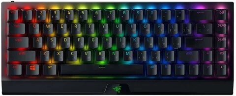 Klaviatura Razer BlackWidow V3 Mini HyperSpeed RGB 68 tugmali sariq kalit USB/WL/BT RU qora