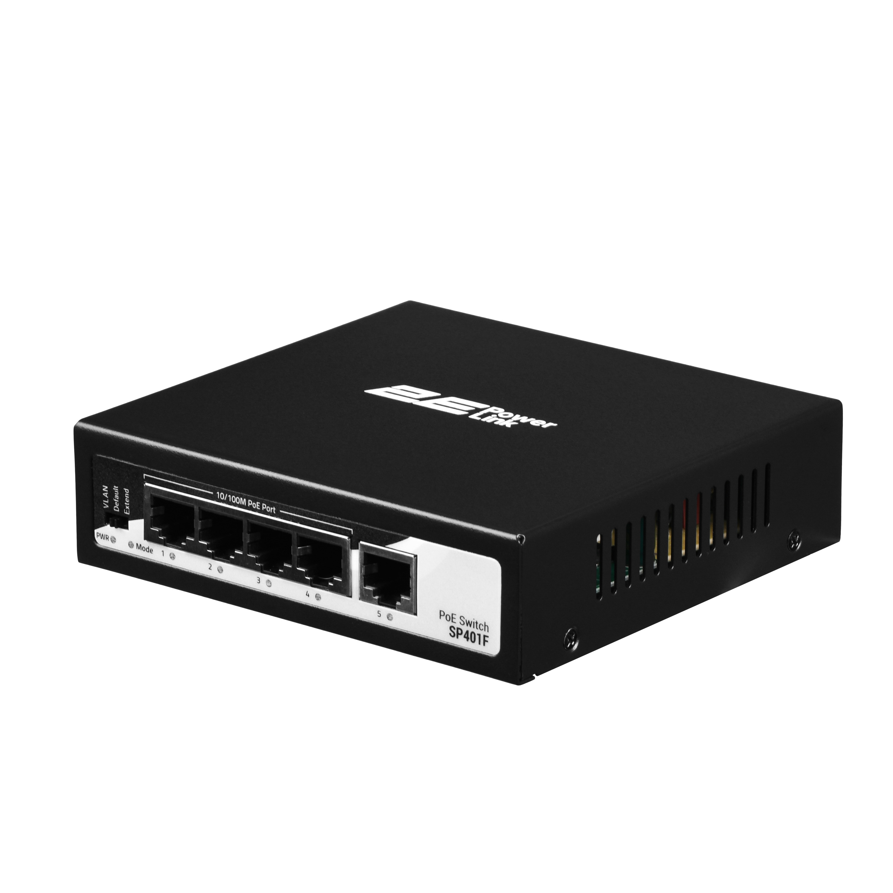 Switch 2E PowerLink SP802F 8xFE PoE+, 2xFE Uplink, 96W, boshqarilmaydi