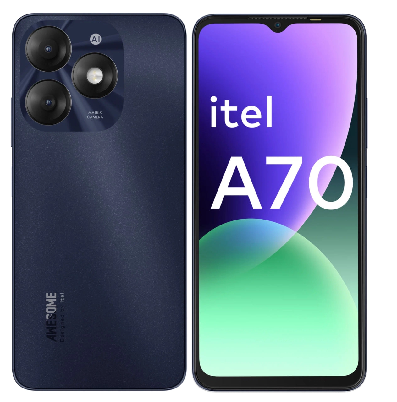 Itel A70 4/128 GB Black Smartfoni