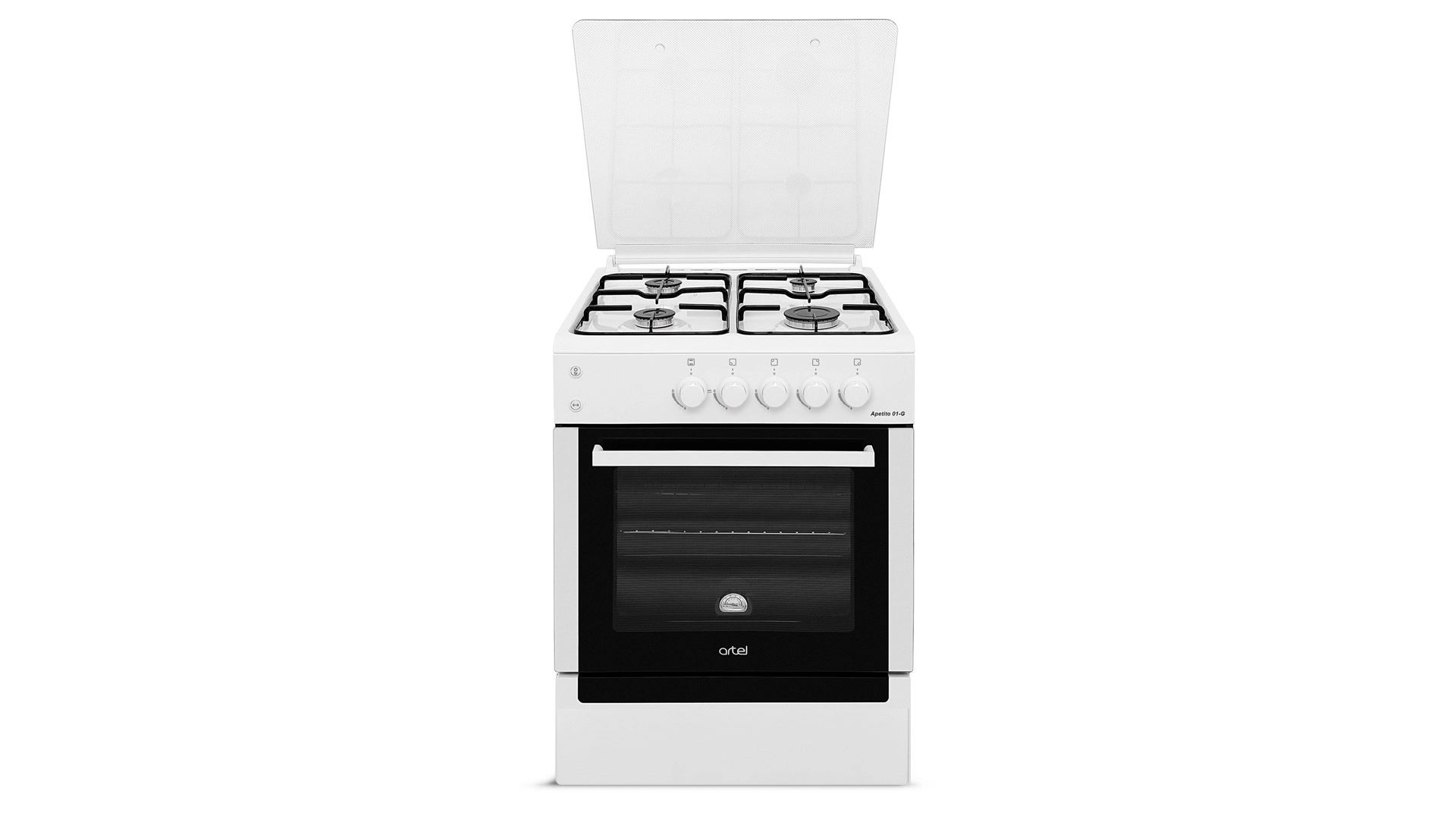 Бытовая газовая плита: Artel, Apetito 01-G ГП c ГК White