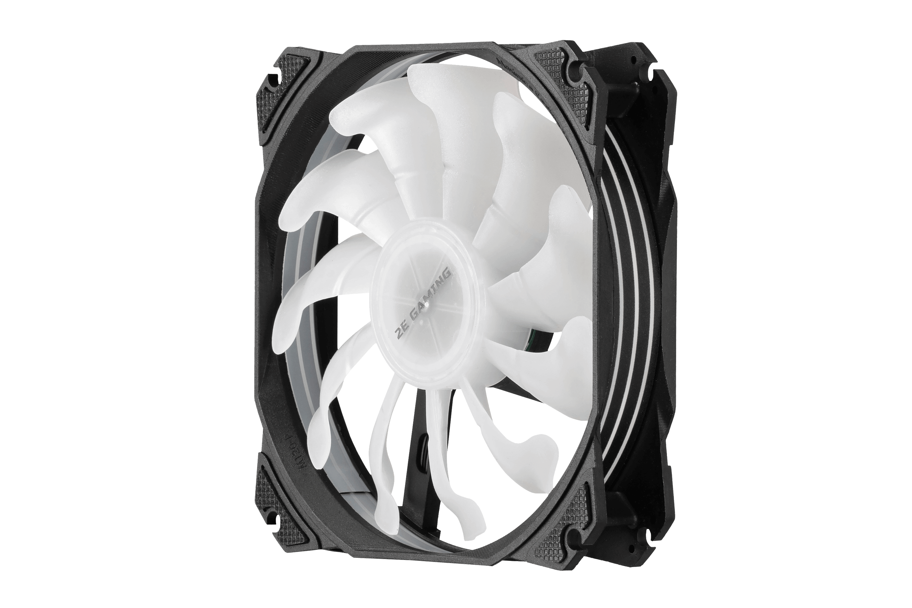 Корпусный вентилятор 2E GAMING AIR COOL (ACF120PA-ARGB ), 120мм, 2510-4pin + 5V 3pin RGB, белые лопасти, черная рамка