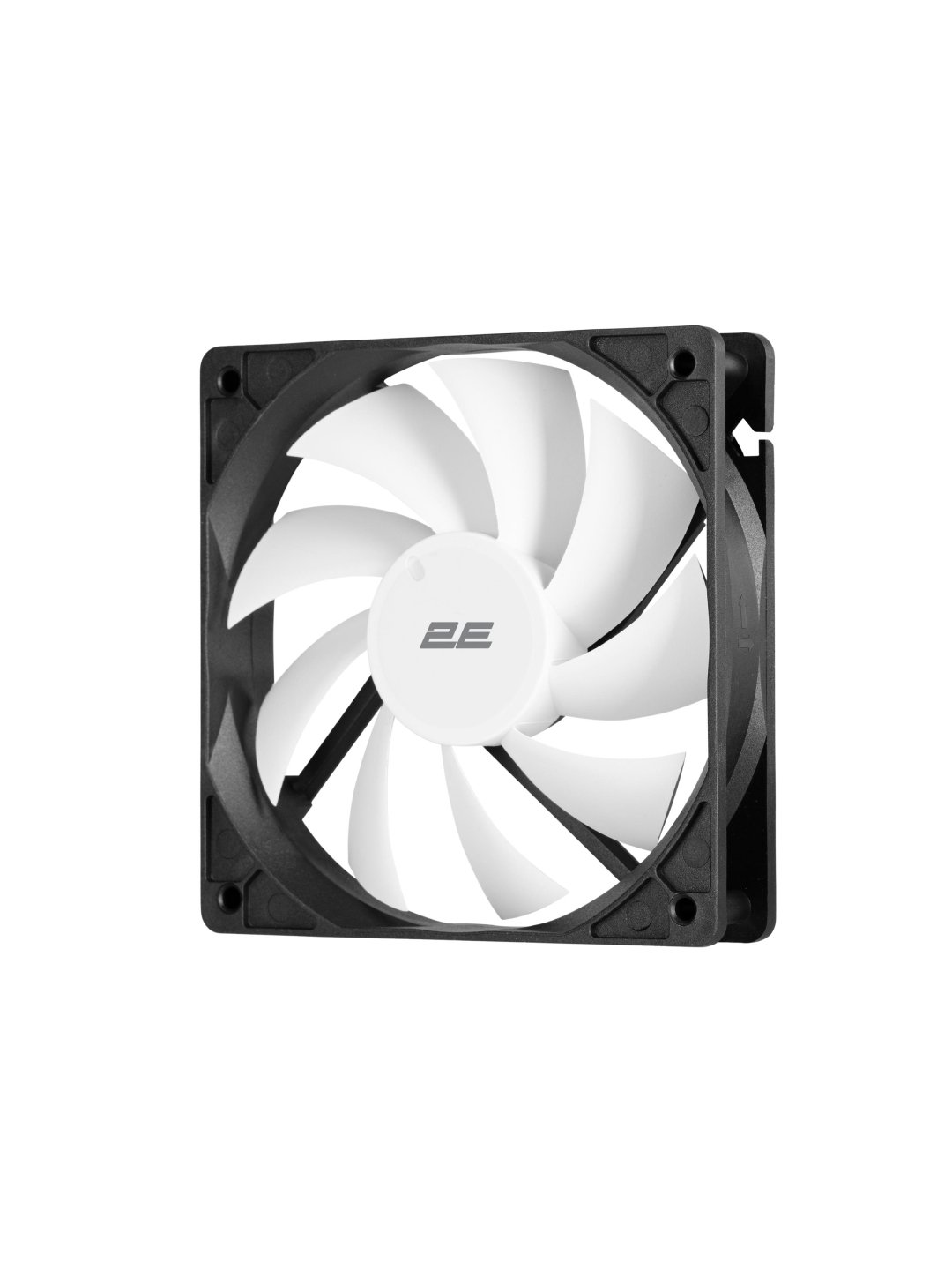 Корпусной вентилятор 2E OEM (F120-S), 120мм, 3pin, белые лопасти, черная рамка