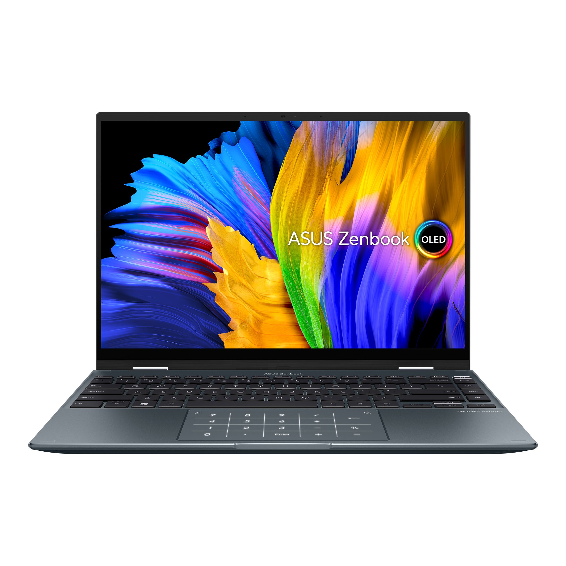 Ноутбук Asus Zenbook 14 Flip OLED UP5401ZA-KN012W (90NB0XL1-M002C0) / i5-12500H / 8GB / SSD 512GB / Windows 11 Home / 360° Thouch 14", серый