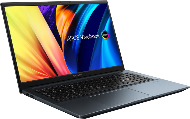 Ноутбук Asus Vivobook Pro 15 OLED M6500QC-L1072 (90NB0YN1-M004S0) / AMD R7-5800H / 16GB / SSD 512GB / RTX3050 4GB / 15.6", темно-синий