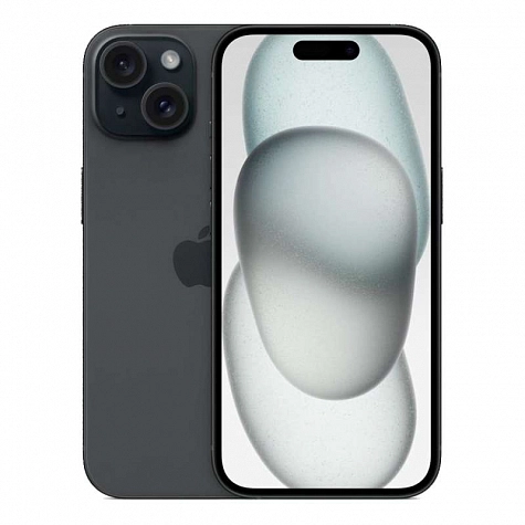 Смартфон Apple iPhone 15 256 GB (nanoSim+eSim), черный