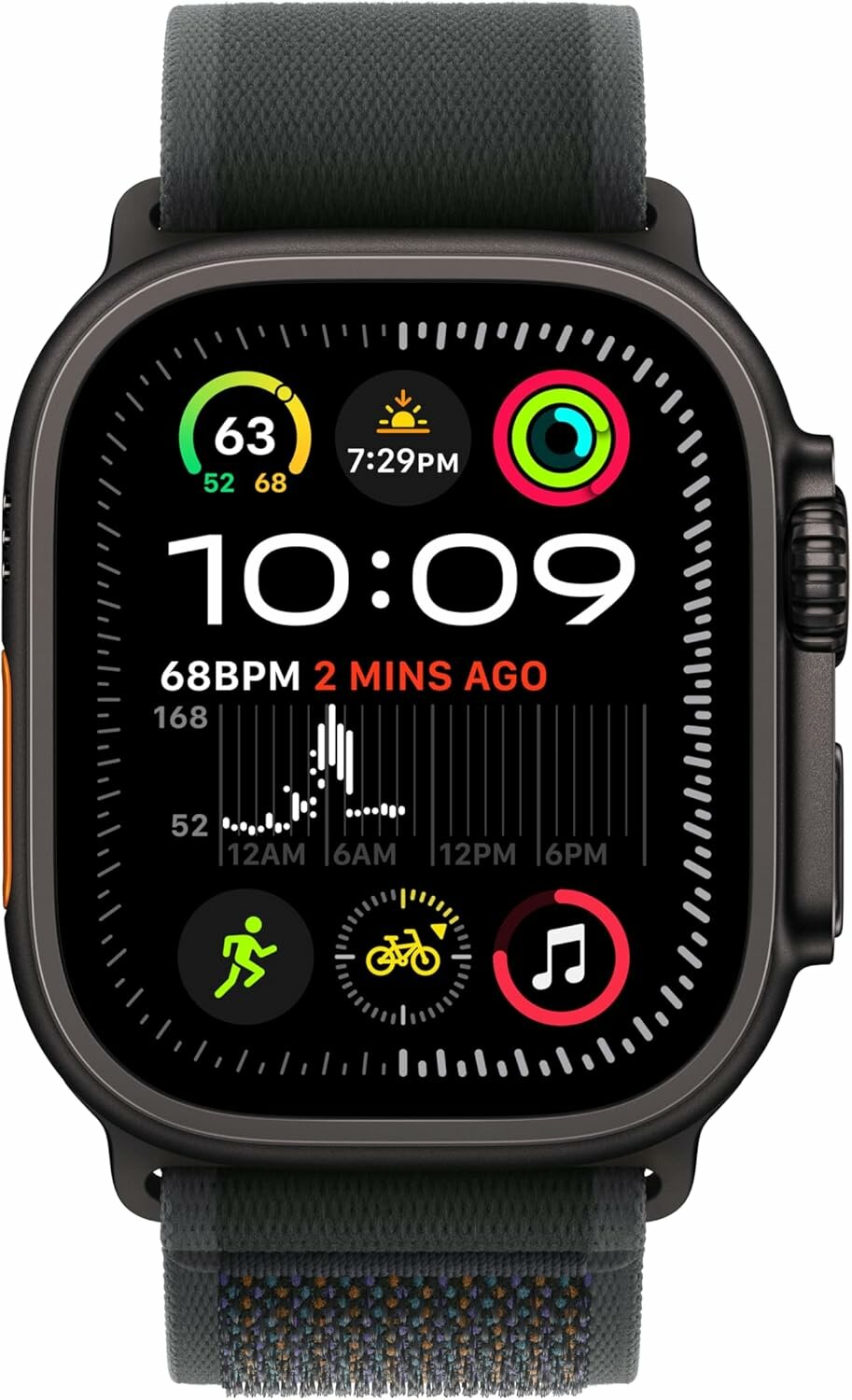 Apple Watch Ultra 2 49 mm aqlli soati, qora