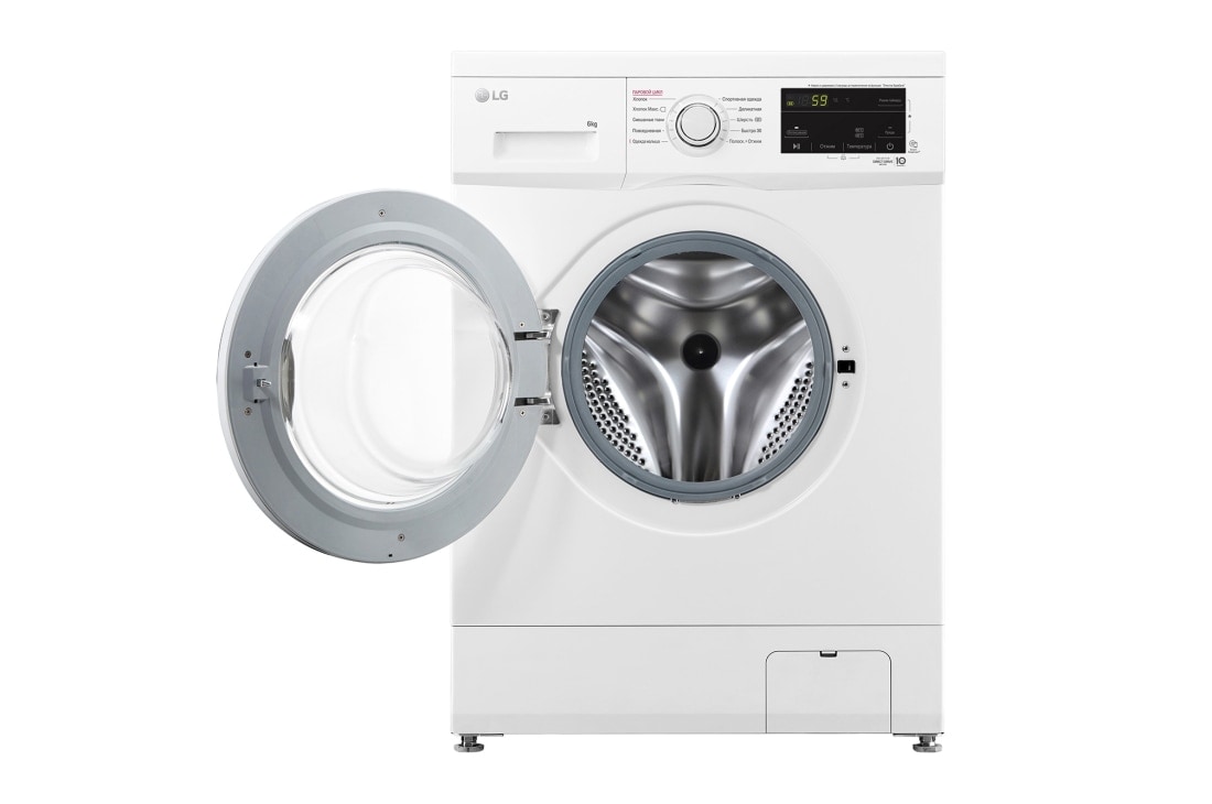 Kir yuvish mashinasi LG Steam F2j3ns0w 6kg, oq