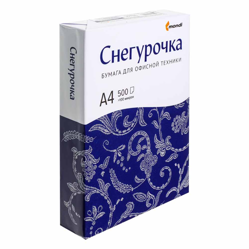Бумага белая офисная немелованная «Снегурочка»  ф. А4 500 листов