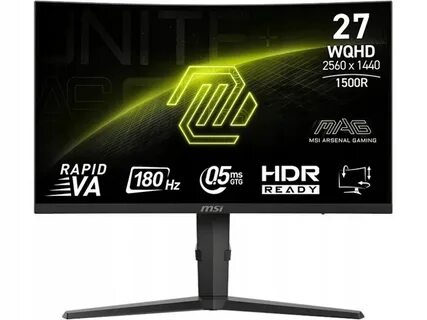 Монитор MSI - 27" MAG 275CQRF QD E2 Curved Gaming, WQHD (2560x1440) Black