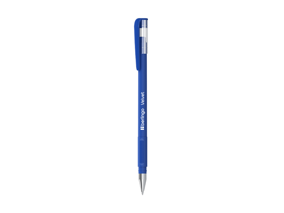 Gelli ruchka Berlingo "Velvet" – Blue, 0.5 mm, rezinali korpusi, 12 dona