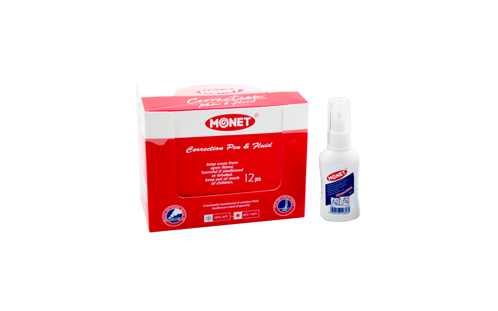 Shtrix-korrektor Monet – ruchka, 8 ml, 12 dona