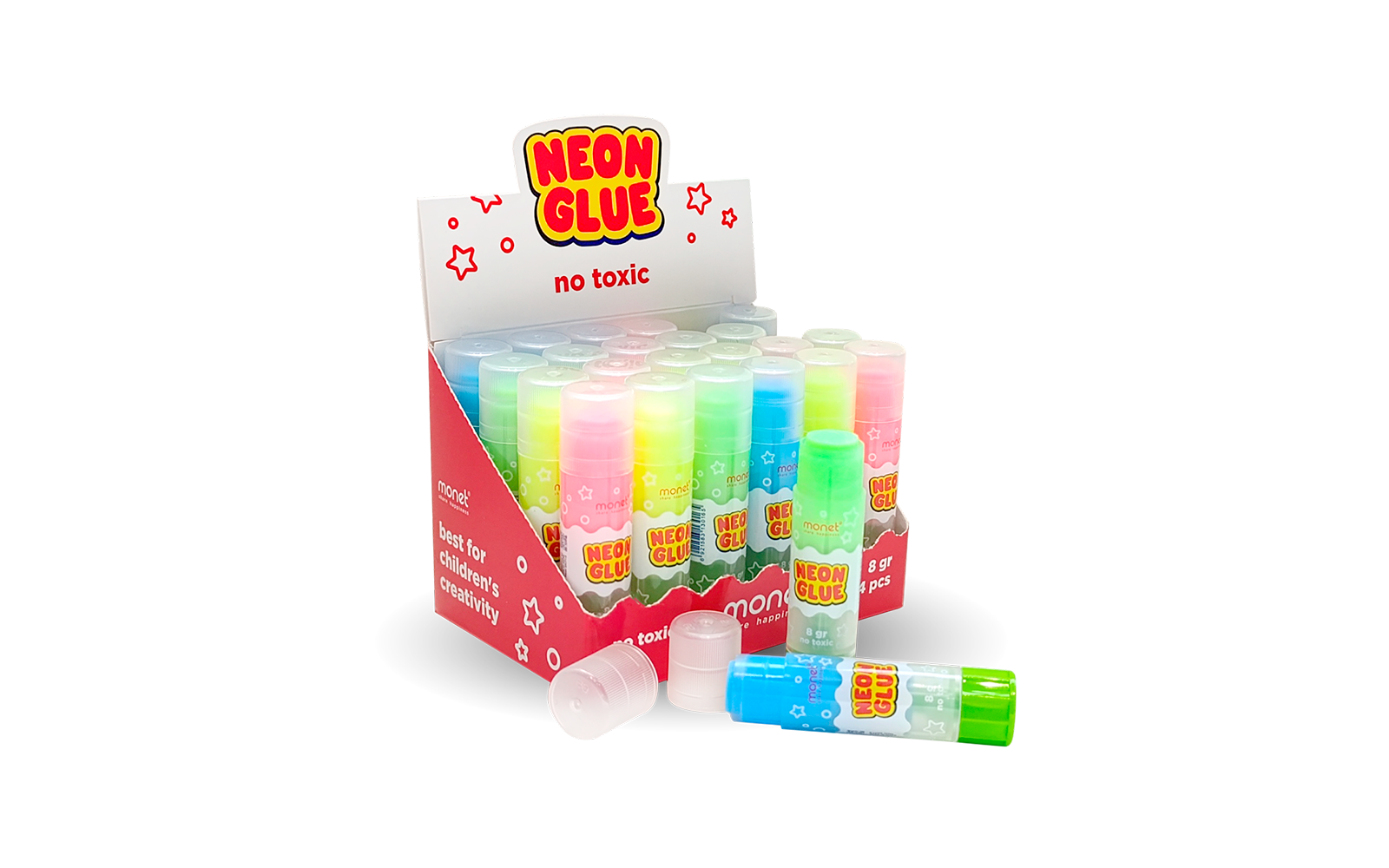 Клей-карандаш, цвет прозрачный, 25гр 12 шт 2GS003