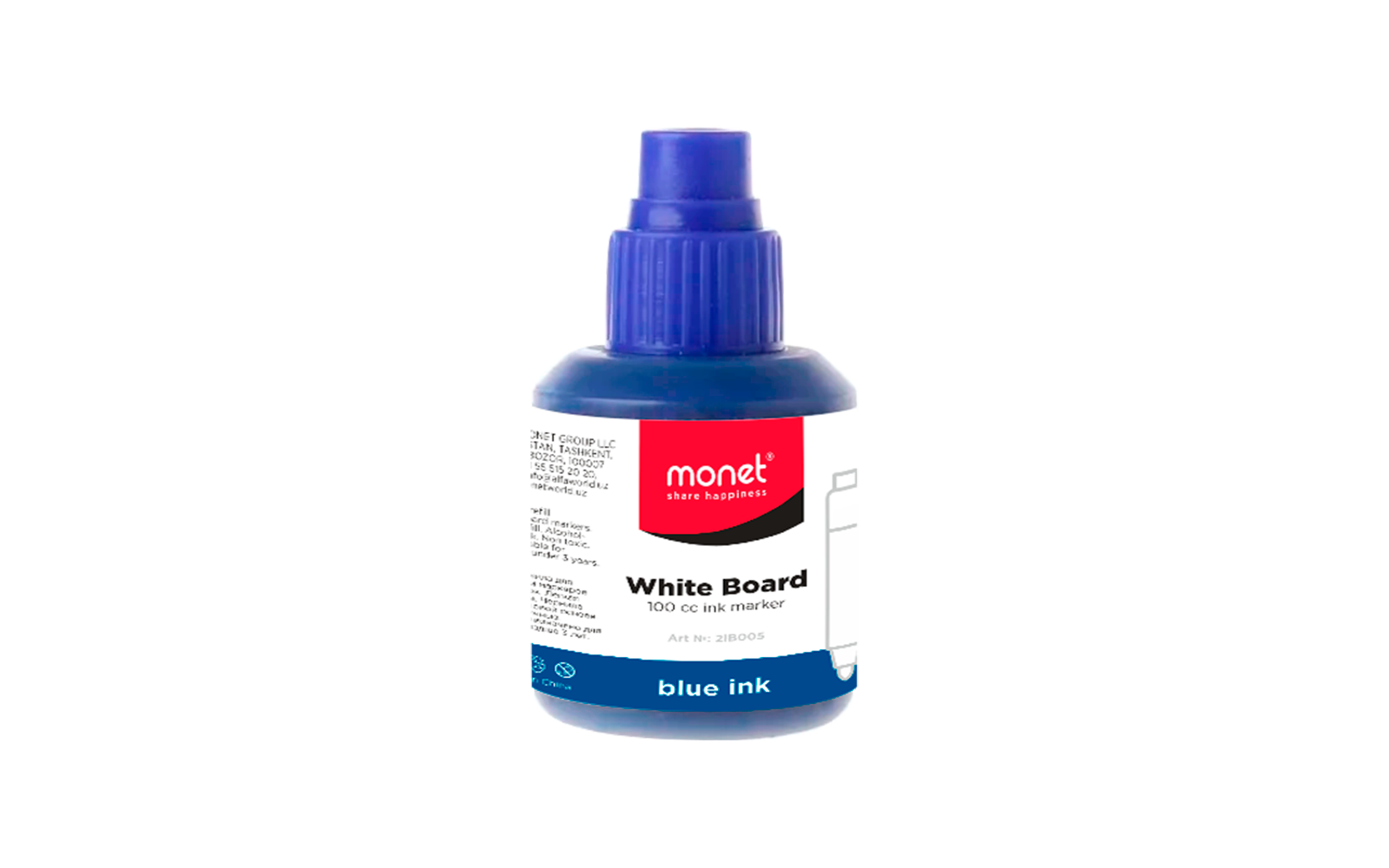 Markerlar uchun siyoh MONET 100 ml, ko'k 2IB005 6 dona