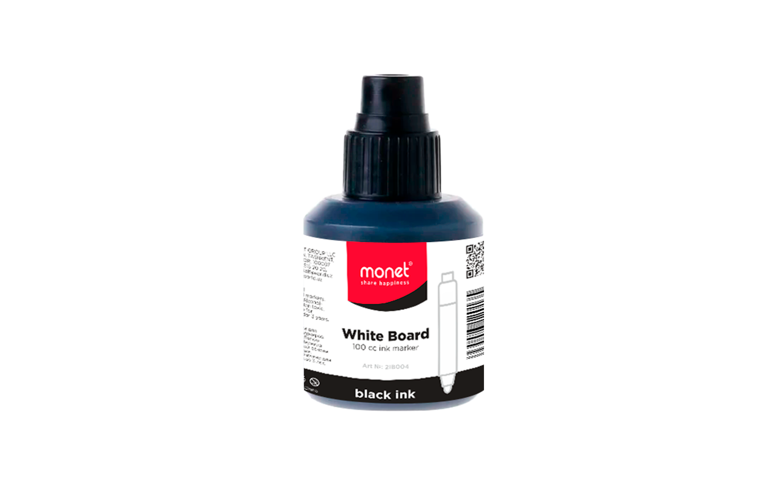 Markerlar uchun siyoh MONET 100 ml, qora 2IB004 6 dona