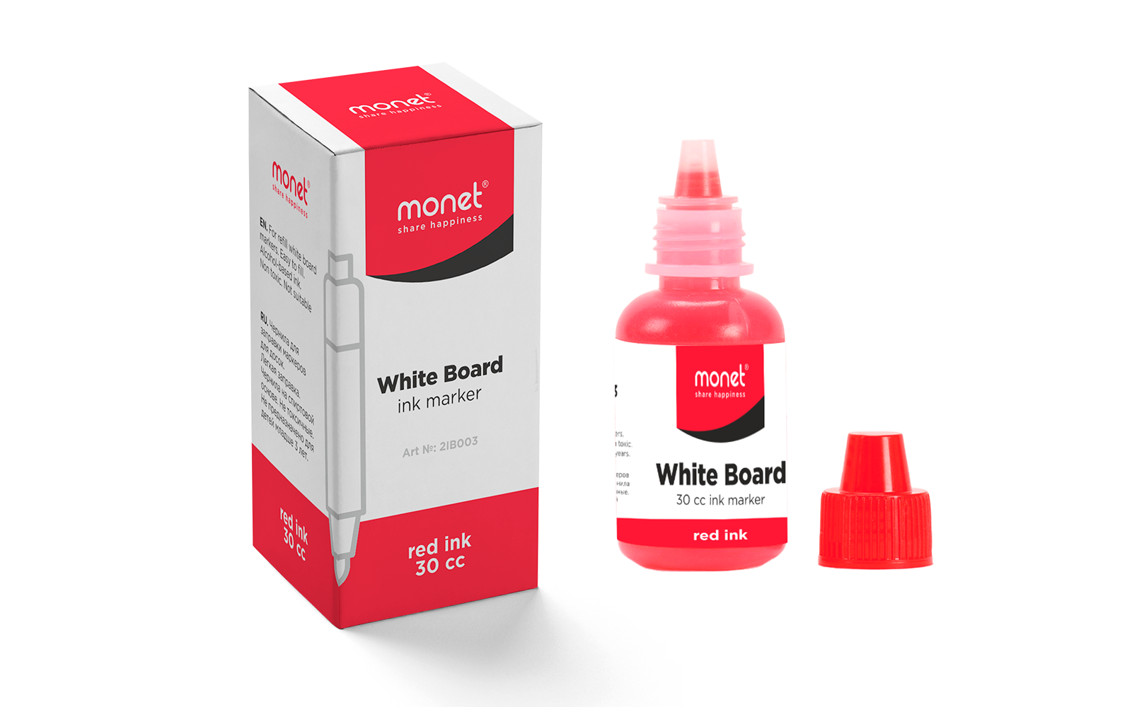 Markerlar uchun siyoh MONET 30 ml, qizil 2IB003