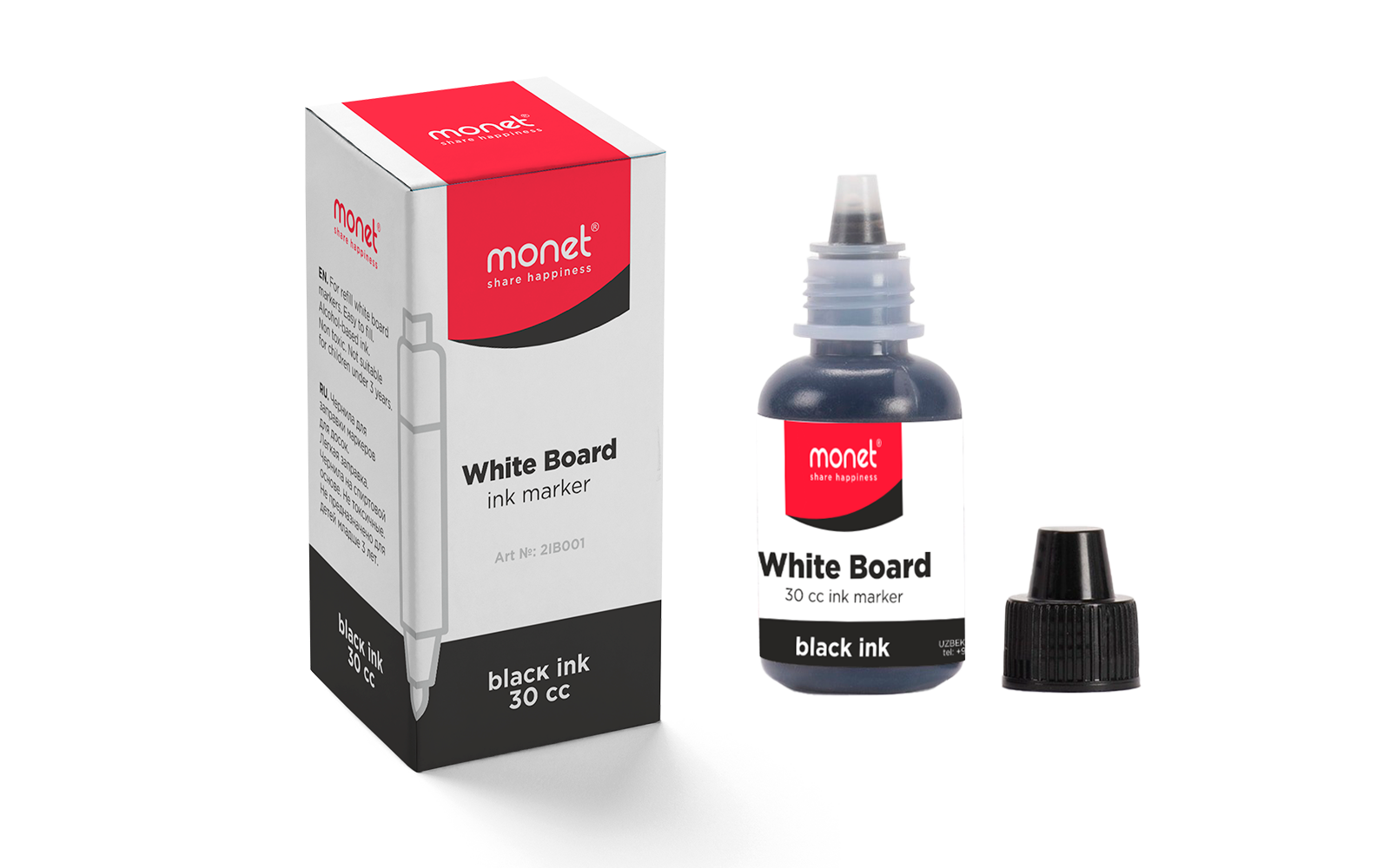 Markerlar uchun siyoh MONET 30 ml, qora 2IB001
