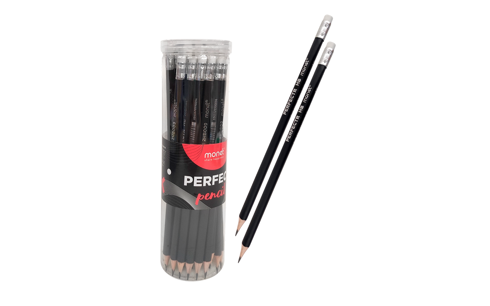 Черно-графитные карандаши, MONET PERFECT, 30шт в тубе 2HB009