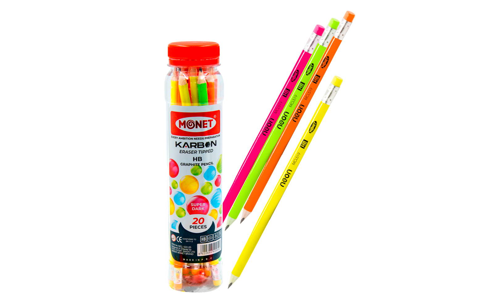 Черный карандаш Monet Turba Karbon 20 шт