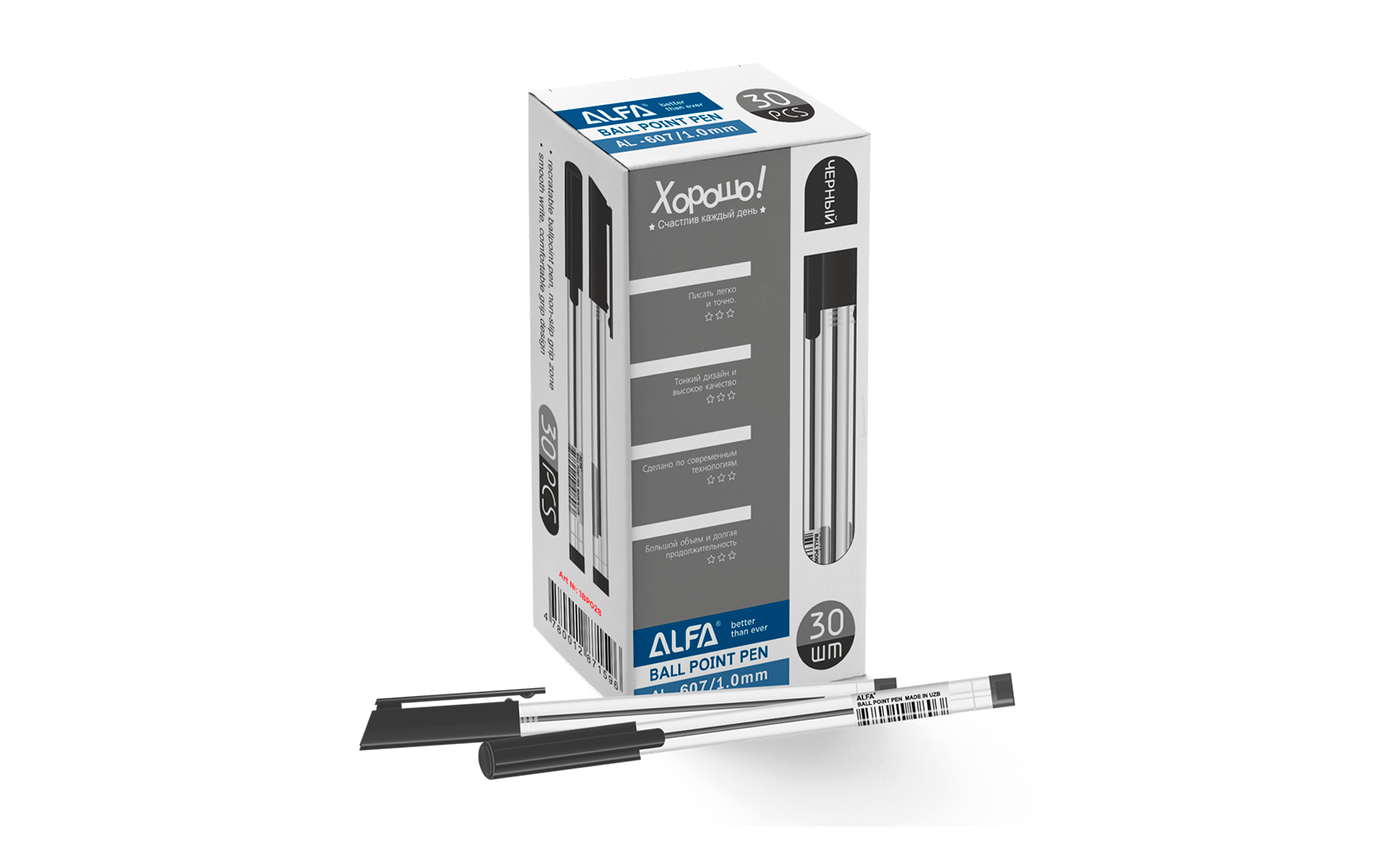 Sharikli ruchkalar Alfa AL-607BK 30 dona Blue
