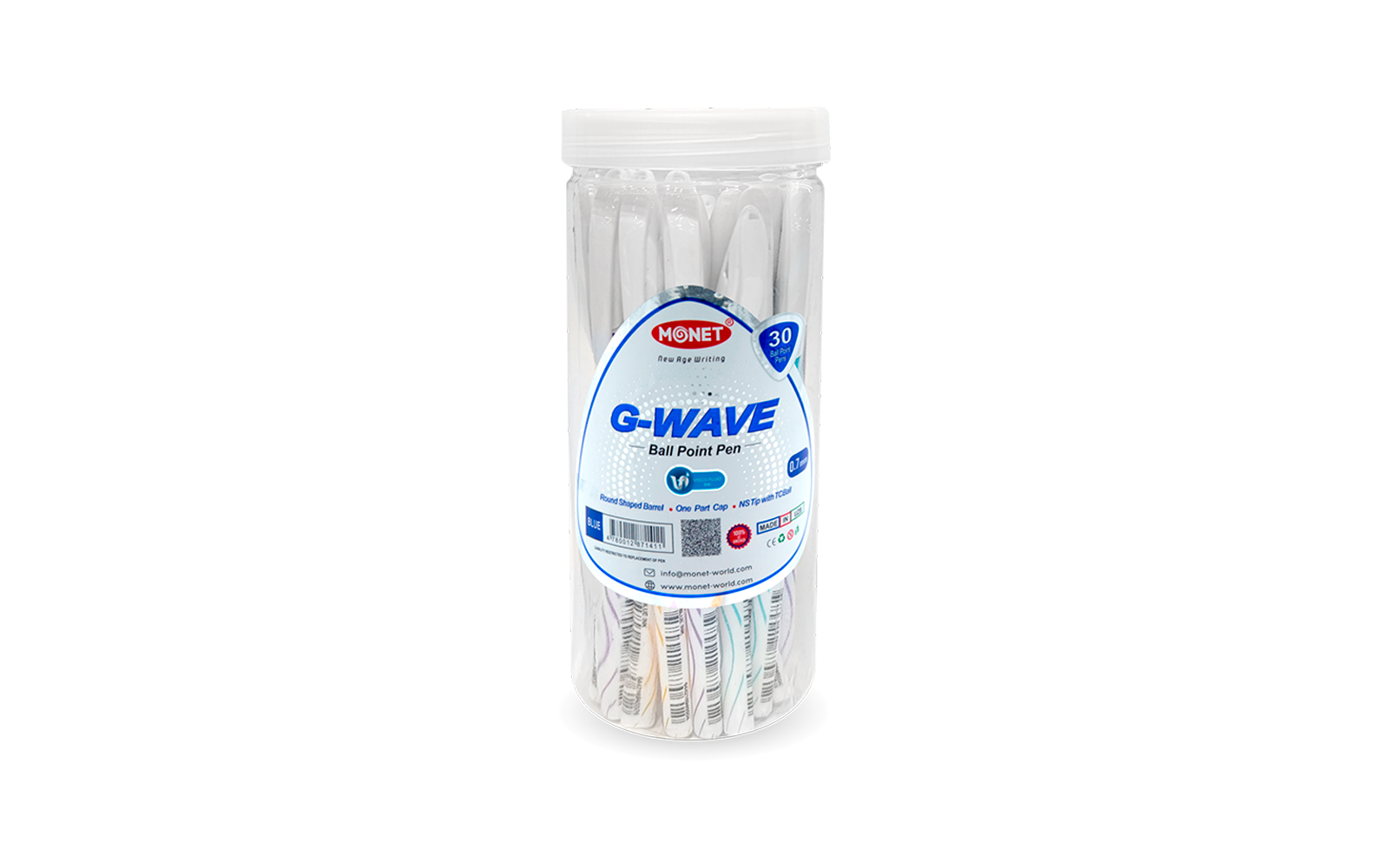 Шариковые ручки Monet G-wave 30 шт 2BP001 Blue
