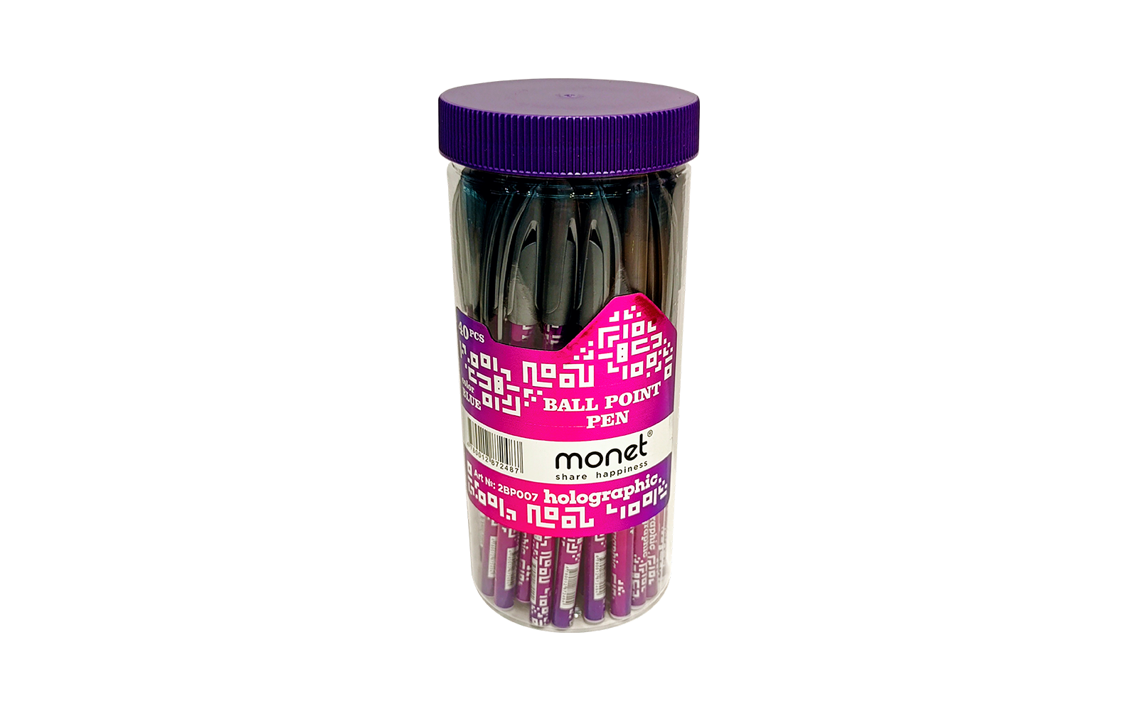 Шариковые ручки Monet Holographic 40 шт 2BP007