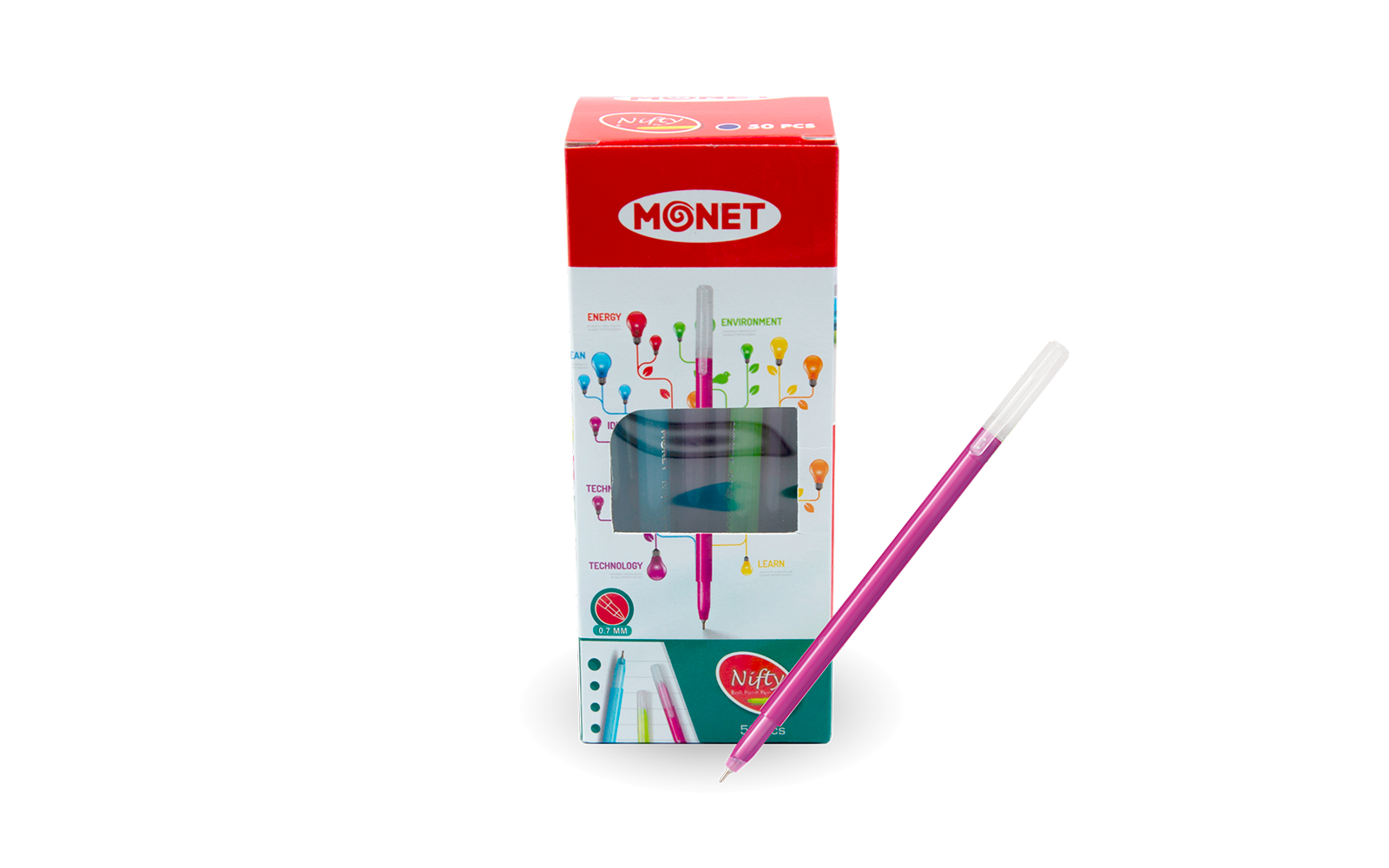 Sharikli ruchkalar Monet Nifty MN005 50 dona Blue