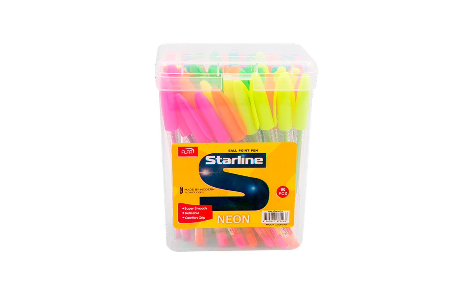 Sharikli ruchkalar Starline Neon 1BP034 60 dona