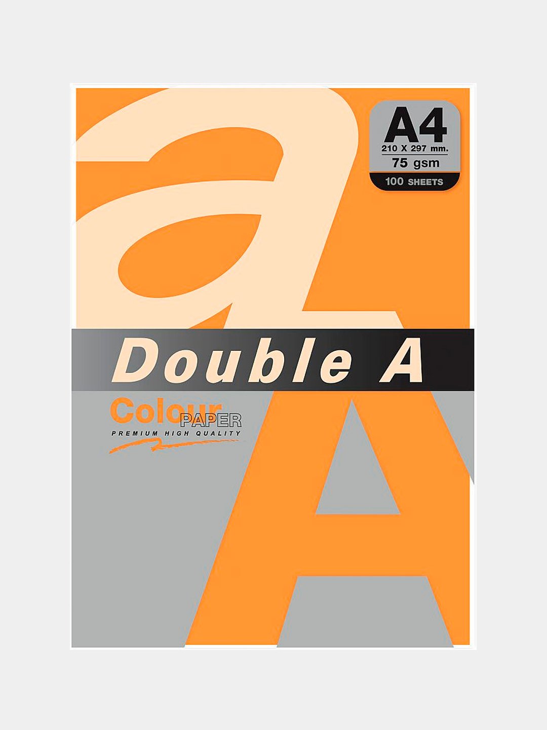 Бумага офисная "Double A", 75гр. А4.500лист Neon Orange