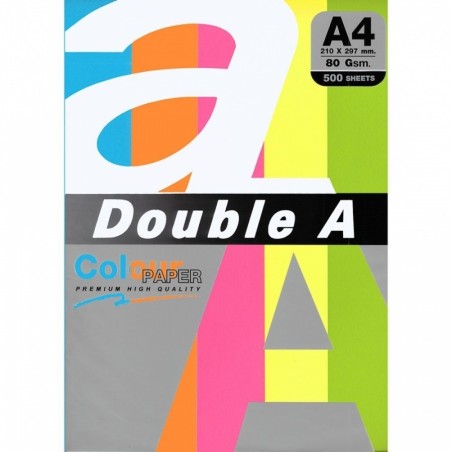 Бумага офисная "Double A", 75гр. А4.500лист Rainbow
