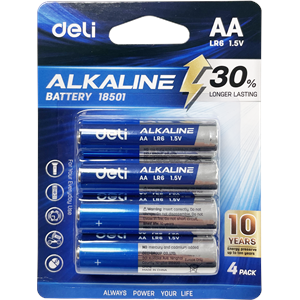Batareyalar AА LR6 1.5V 4dona 18501 Deli (blister)