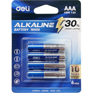 Batareyalar AАА LR03 1.5V 4dona 18505 Deli (blister)