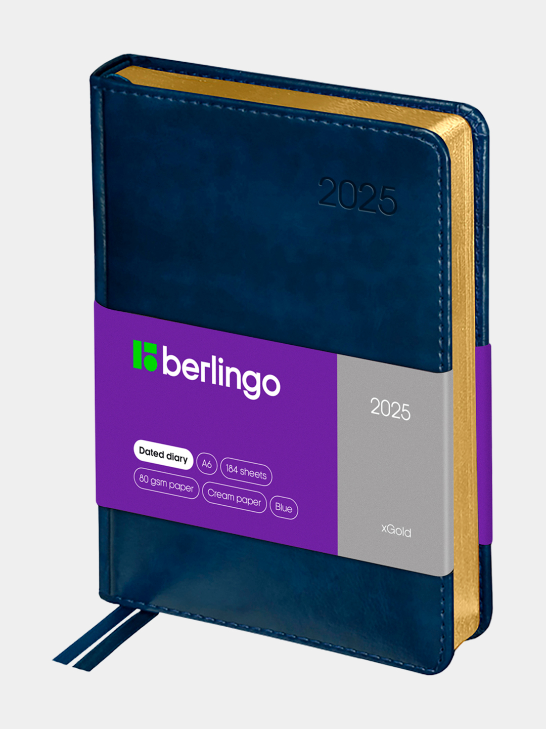 Ежедневник недатированный А6 160лист Berlingo "xGold"   Blue