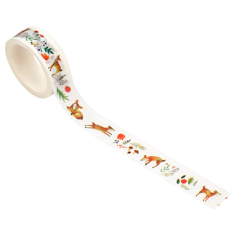 Клейкая лента декоративная MESHU "Cute deer" 1 5 см*3м