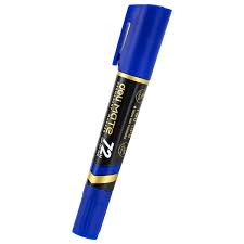 Маркер перманентный двух сторонный Blue U72-BL Deli