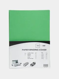 Pereplet g'ilofi А4 100dona 210гр/м Leather Green Bindi