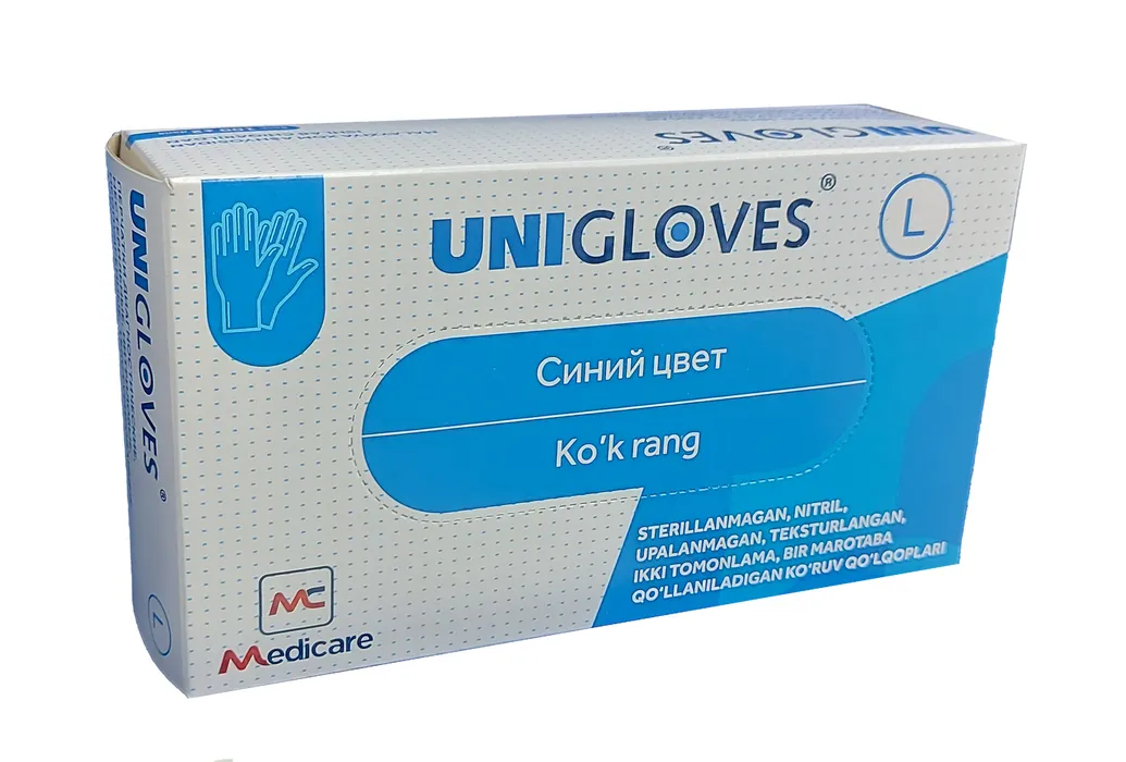 Перчатки Unigloves нитриловые Blue размер-L