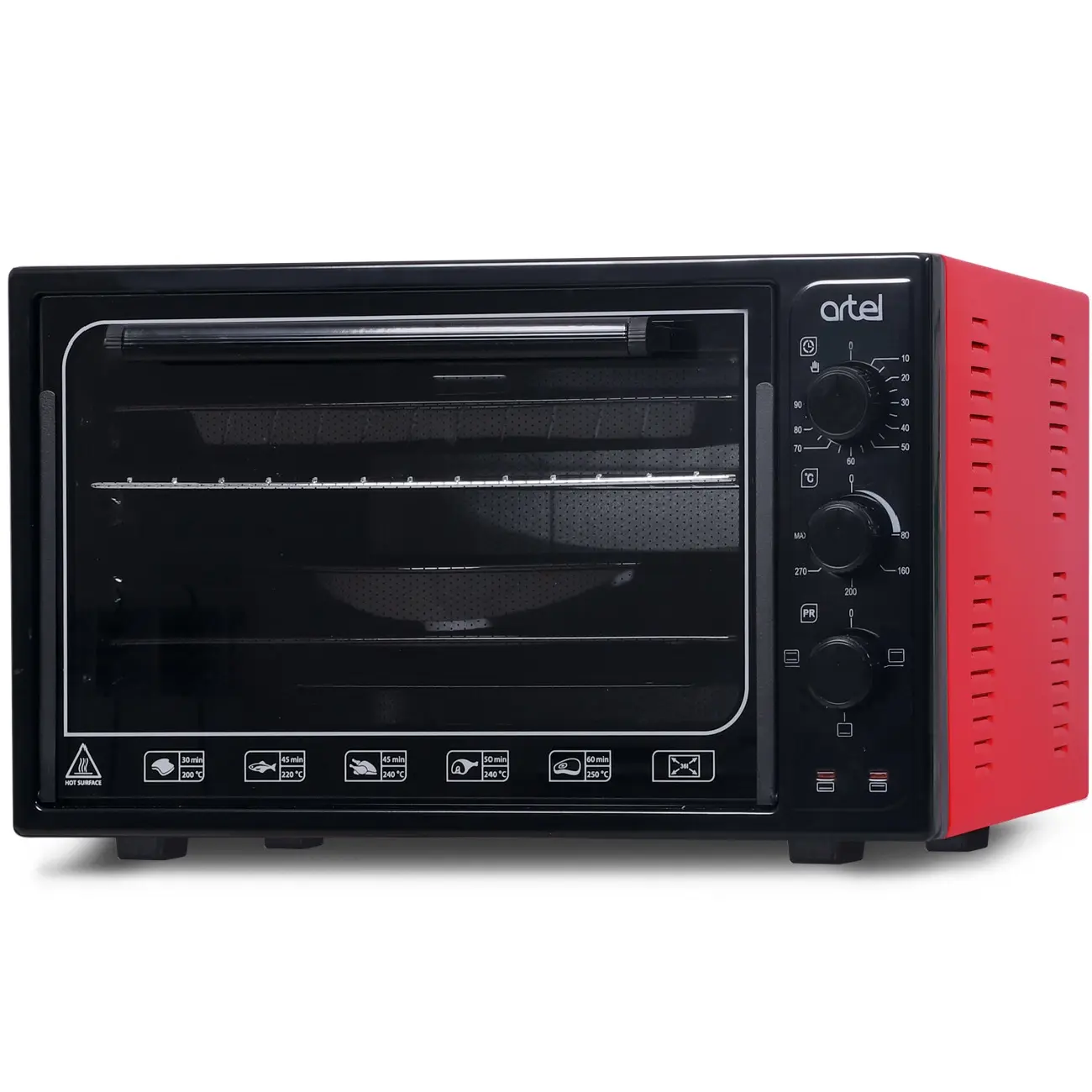 Мини-печь Artel 3618 E c Лампа Black-Red